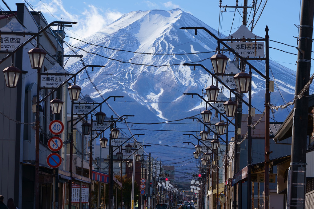 商店街の富士山