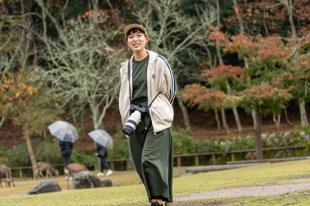 秋の奈良公園で撮影を楽しもう(もろんのん講師編)