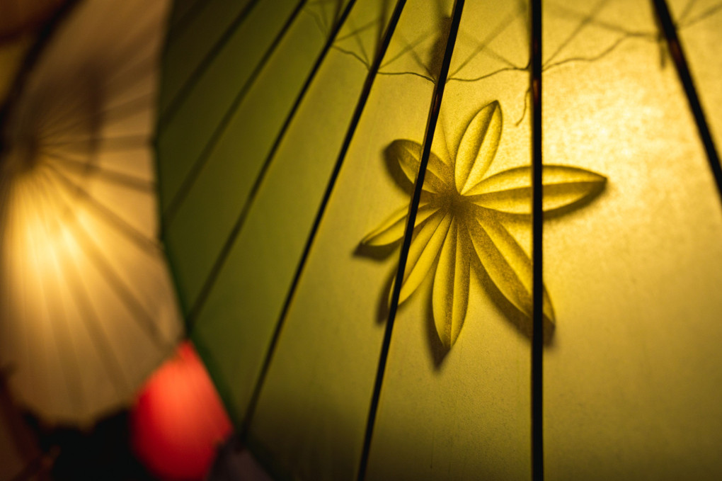 和傘の灯と彩