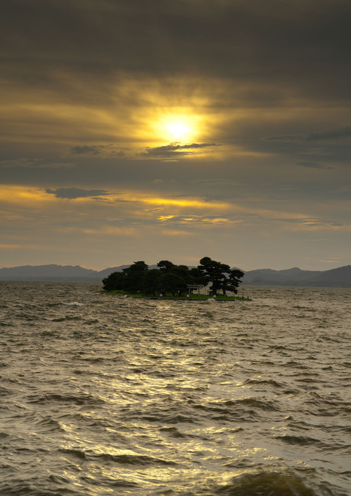 宍道湖嫁が島の夕日