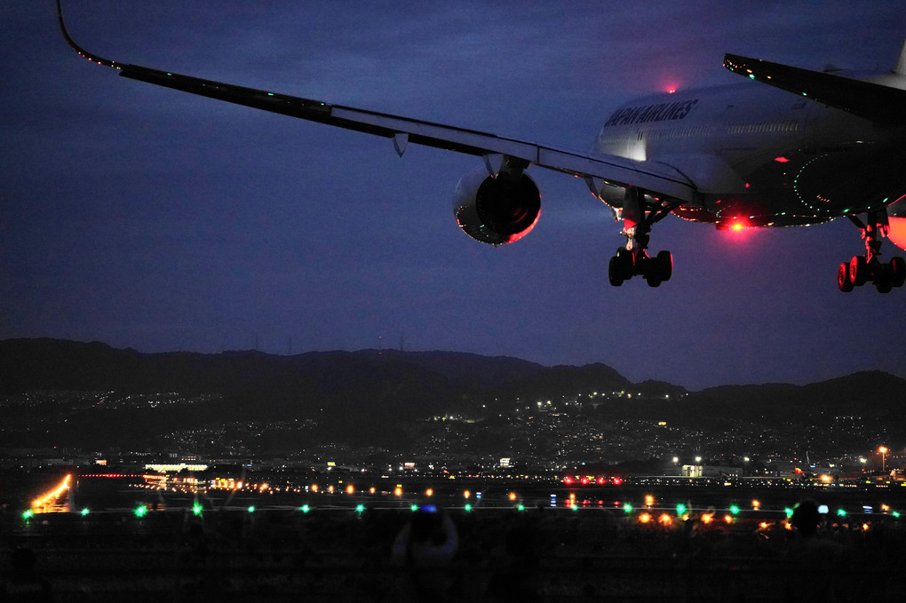 飛行機　千里川土手