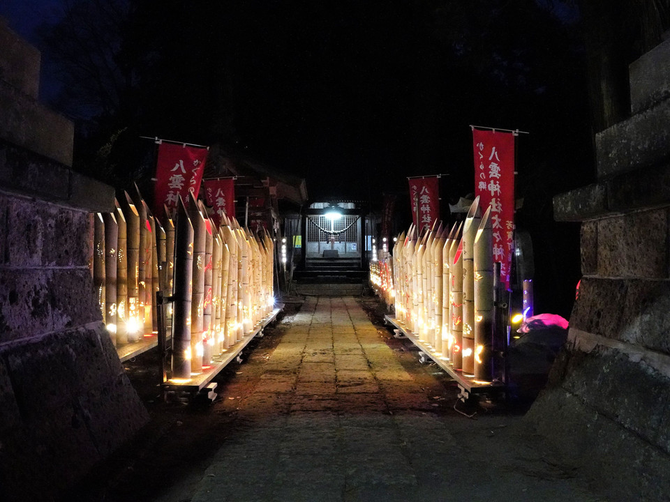 八雲神社の竹あかり