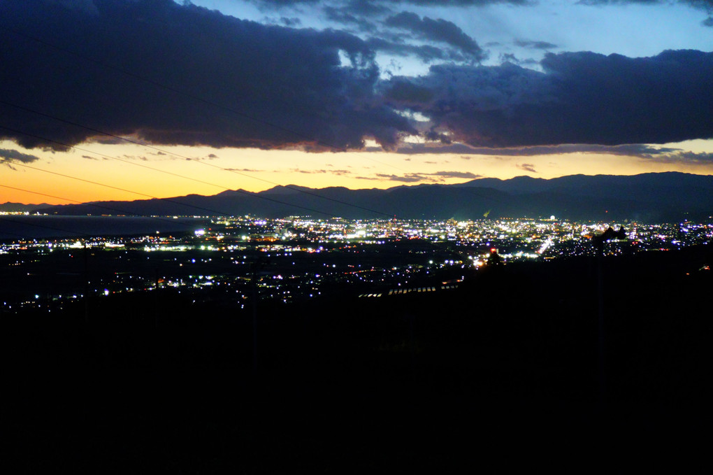 富士市から静岡市にかけての夜景