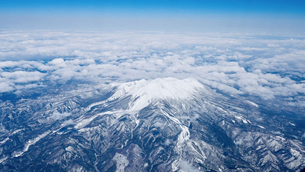 飛行機から見えた日本アルプス
