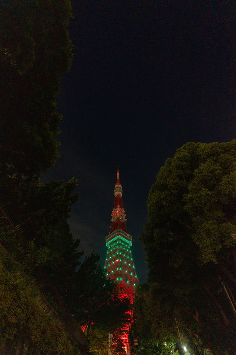 満月の東京タワー