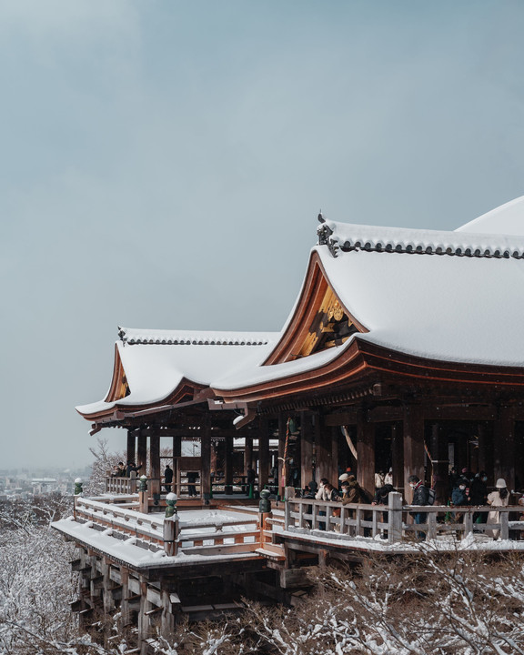 清水寺の雪化粧
