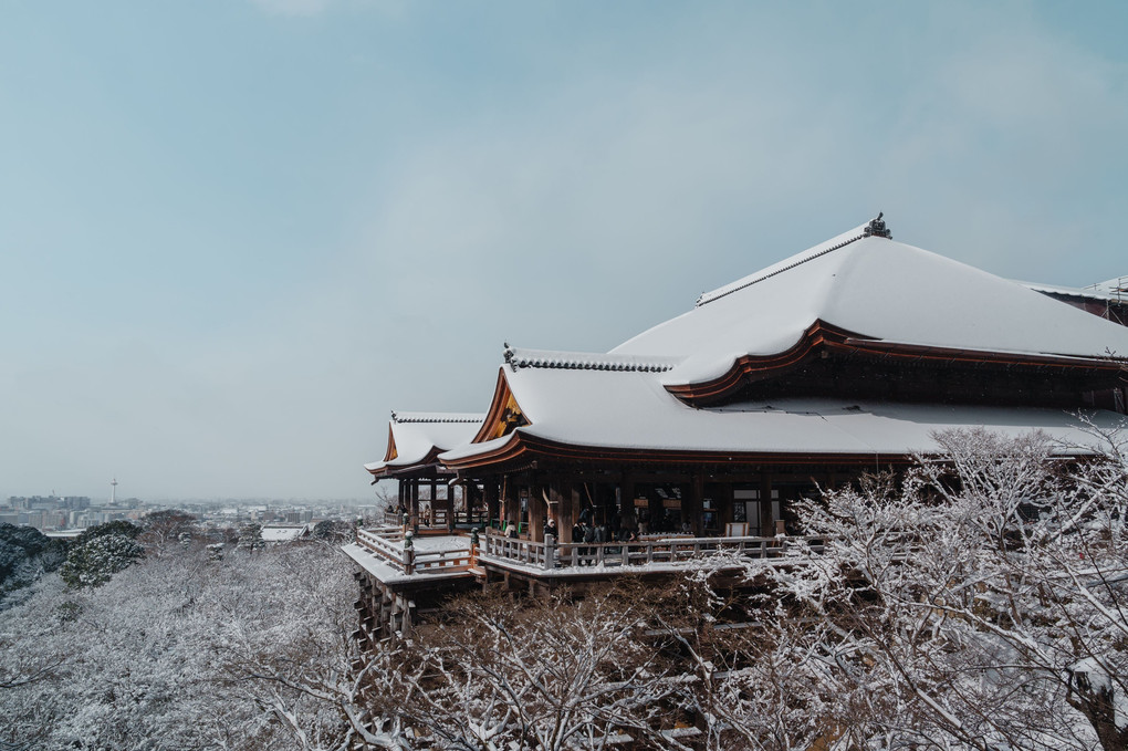 清水寺の雪化粧