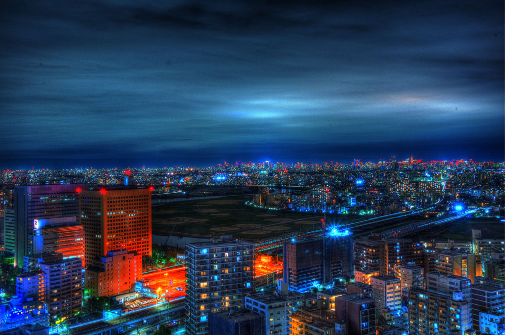 (2023-11-11)川崎市役所・スカイデッキからの都市夜景