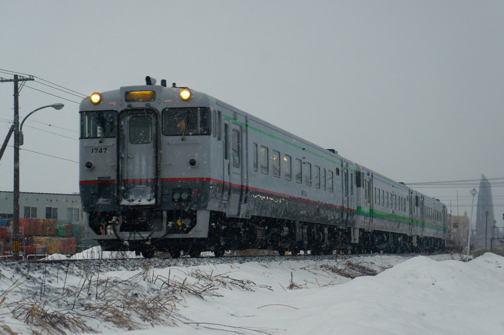 北海道#石北線#数を減らし続ける普通列車車両「キハ40」宗谷線急行復刻カラー車両