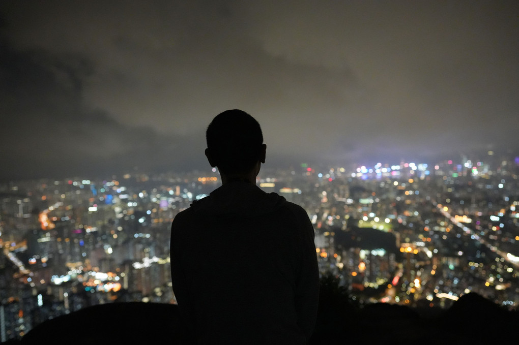 獅子頭山　香港の夜景と休憩