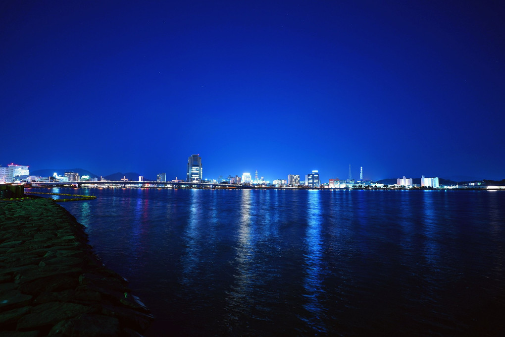 水の都　松江市の夜景