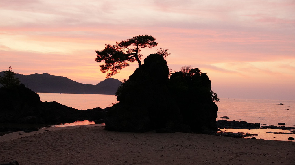 島根半島惣津海岸夕景