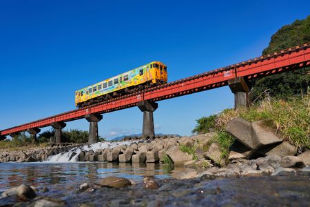JR九州日南線 酒谷川橋りょう 国鉄キハ40系気動車 ナッシートレイン宮崎 キハ40