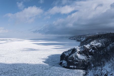 流氷と知床岬