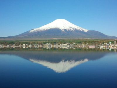 山中湖と逆さ富士