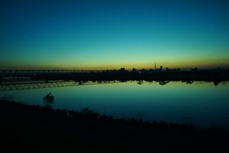 江戸川の夕焼け