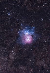 紫陽花色星雲　いて座M20星雲