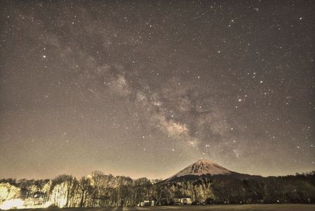 月光紅富士三景