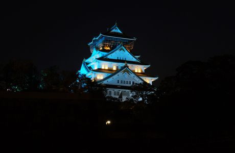 大阪城ブルーライトアップ