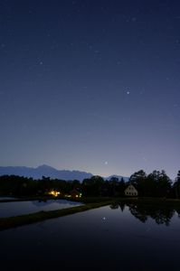 Sirius setting into Southern Alps