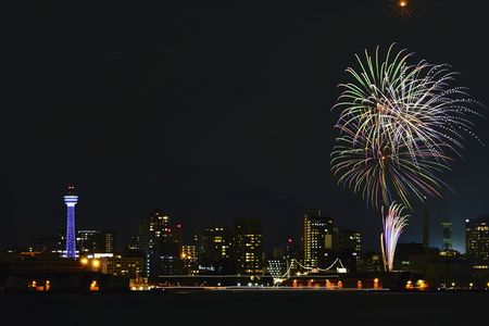 Yokohama Marine Tower Fireworks Collaborat