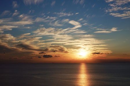 夕方の紀伊水道遠景