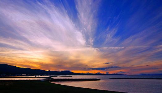 陸奥湾の夕景 中秋2