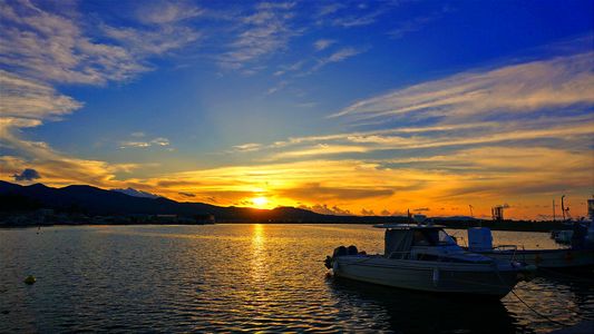 陸奥湾の夕景 初秋3
