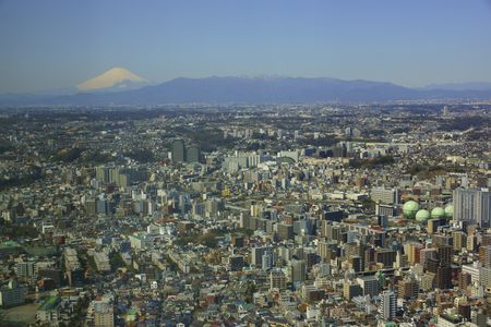 ”FUJI” overlooked from Yokohama. 