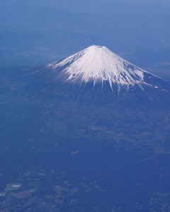 富士山を空から