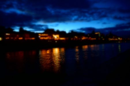 夕暮れの鴨川