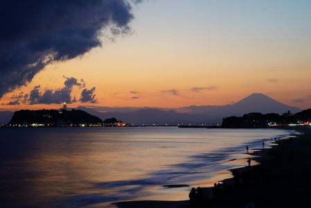 七里ヶ浜　夕景