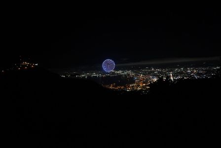 函館山と花火