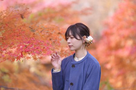 秋もみじ・懐古園にて　