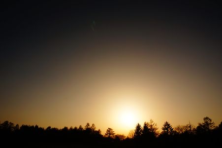 高原の夕日