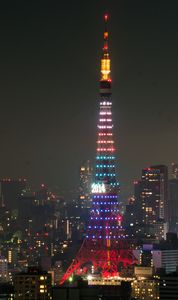 tokyo tower of new year lights-up 2014