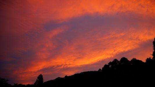 台風前の夕景