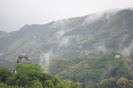 雨の宇和島城