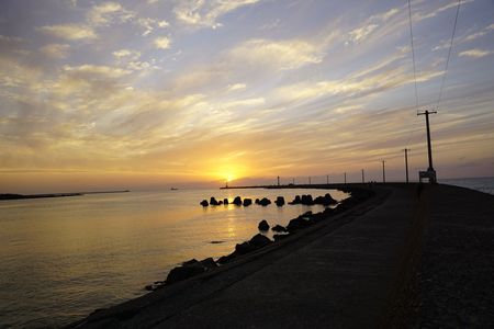 初冬の夕暮れ