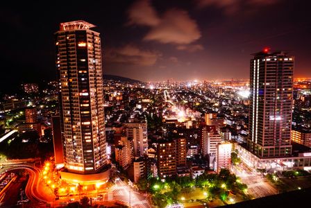 神戸の夜景（高層ホテルから）
