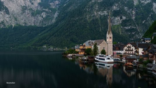 世界遺産ハルシュタットの夕暮れ