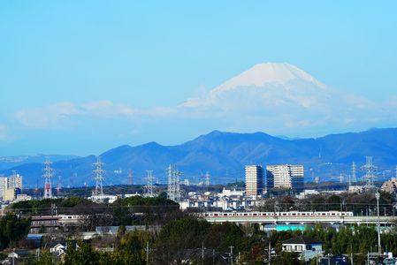 今朝の富士山　相鉄・いずみ野線　東横直通の東急車両と共に！