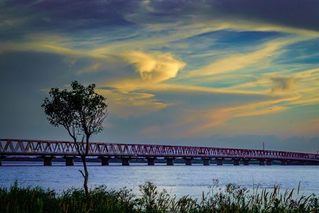 揖斐長良川の夕景