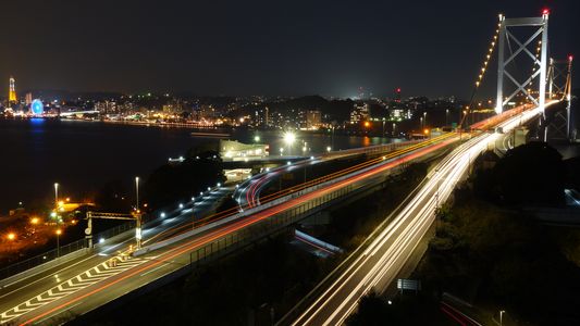 関門橋(夜)