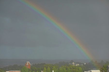 夕刻の空＋雷雨あとの虹