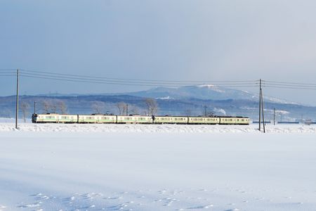 雪景色の電車