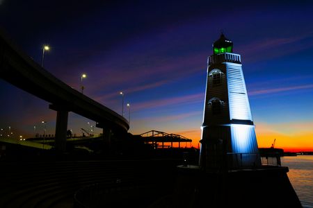  旧堺燈台ライトアップ