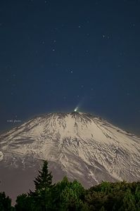初冠雪のレモン富士
