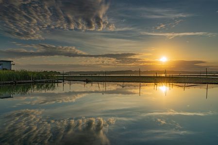 雲のアート　印旛沼リフレクション４作品