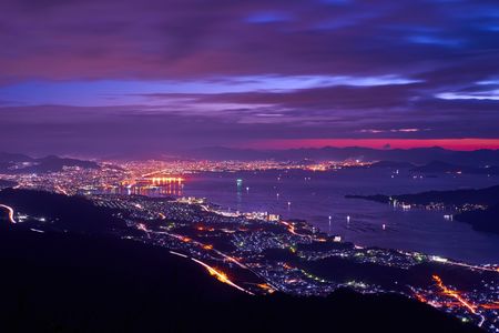 広島方面の夜景